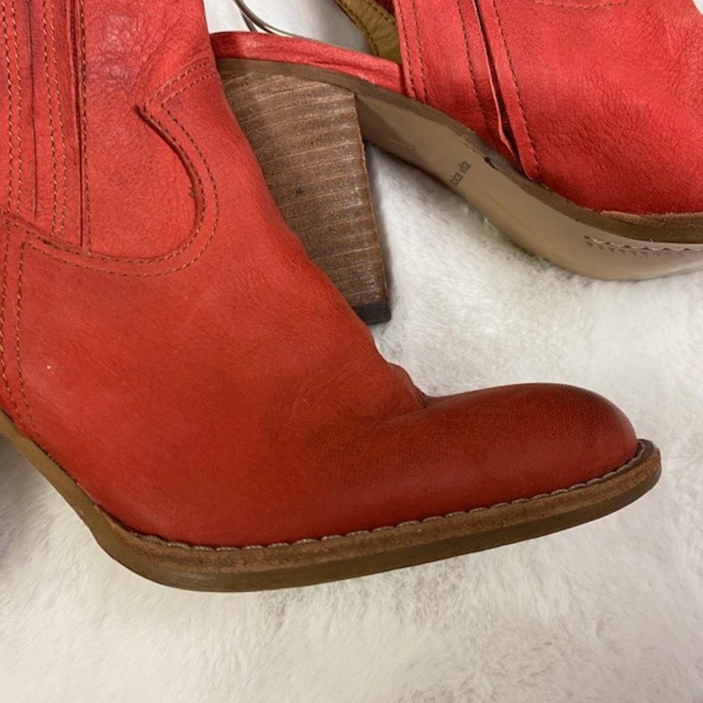 Dolce Vita Jasper Red Mule Open Heel Booties Size 6.5 - Picture 6 of 10